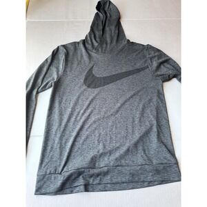 Nike Dri-Fit Youth Pull Over Hoodie Size XL Heathered Gray Hooded No Pocket